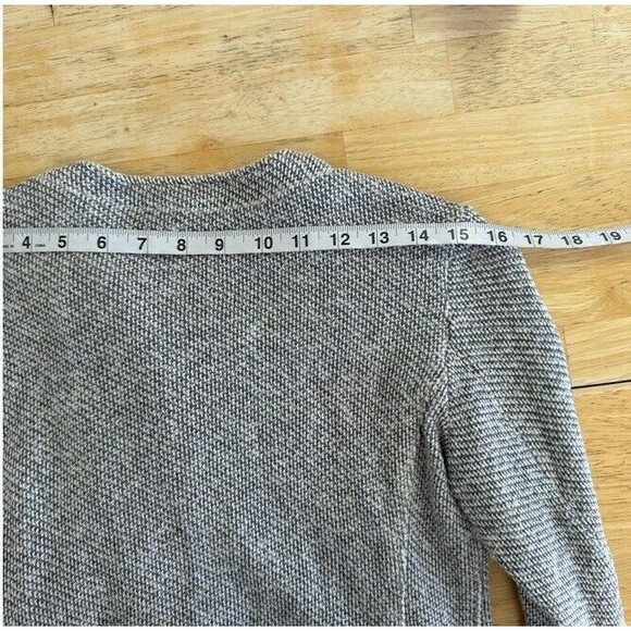 EILEEN FISHER Organic Cotton Terry Moto Jacket Zip Front Gray Ash Chic Biker XXS - Picture 9 of 10